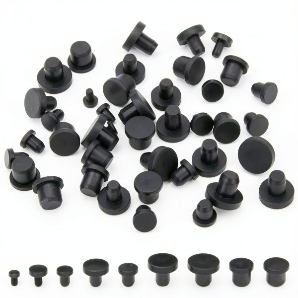 90 Pcs Silicone Rubber Hole Plugs, 9 Sizes Diameter T-Type Solid Silicone Rubber Plug Caps for Powder Coating Bottle Tubing-7